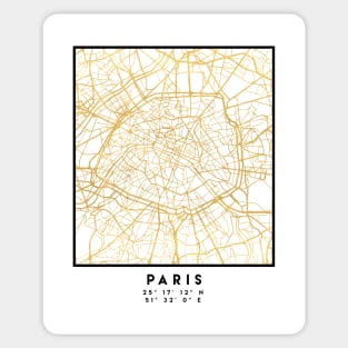 PARIS FRANCE CITY STREET MAP ART Sticker